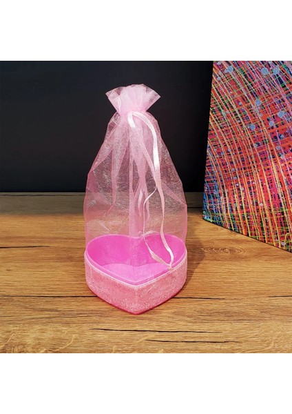 Pembe Kalpli Tül Kese