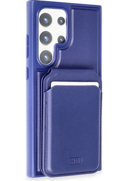 Samsung Galaxy S24 Ultra HBC-247 Atina Kartvizitli Kapak - Lacivert