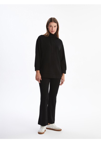 Yeni Sezon Dik Yaka Oversize Kadın Sweatshirt Tunik fiyatları