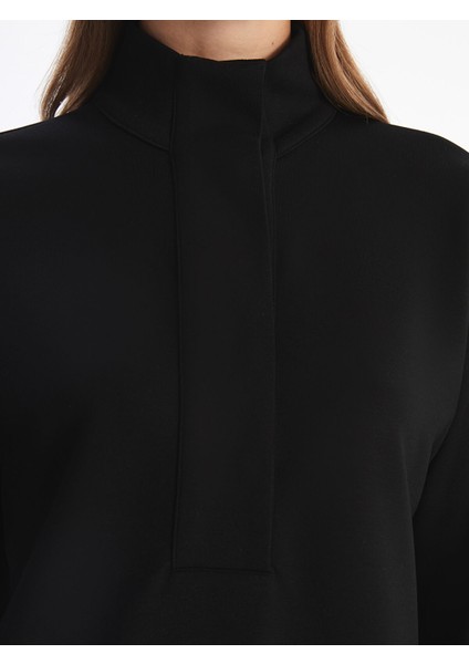 Yeni Sezon Dik Yaka Oversize Kadın Sweatshirt Tunik modelleri