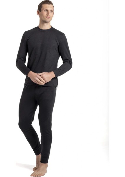 Oıl Company Buğz Unisex Kışlık Siyah Rahat Kullanım Esnek Termal Içlik Set 3. Seviye indirimleri