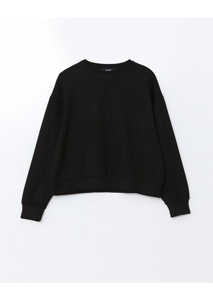Yeni Sezon Bisiklet Yaka Oversize Kadın Sweatshirt indirimleri