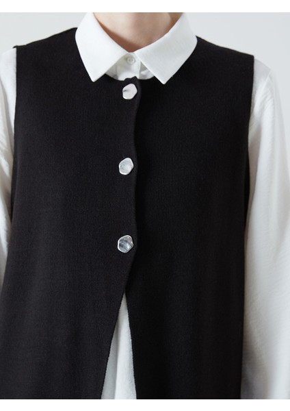 Yeni Sezon Bisiklet Yaka Kadın Triko Yelek indirimleri