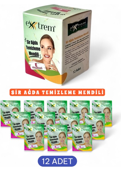 Sir Ağda Temizleme Mendili | Ağda Sonrası Temizleme Mendili - E Vitaminli 12 Adet