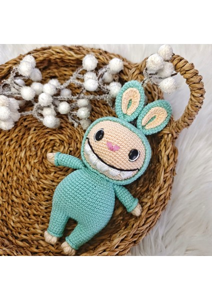 Amigurumi Labubu Örgü Oyuncak Mint modelleri