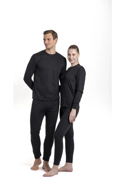 Oıl Company Buğz Unisex Kışlık Siyah Rahat Kullanım Esnek Termal Içlik Set 3. Seviye