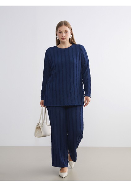 Yeni Sezon Beli Lastikli Dokulu Kadın Pantolon fiyatları