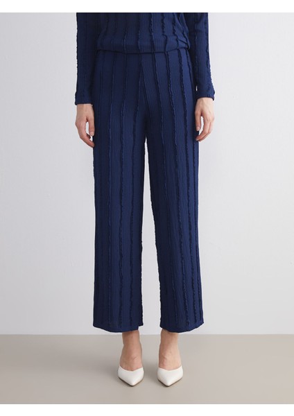 Yeni Sezon Beli Lastikli Dokulu Kadın Pantolon modelleri