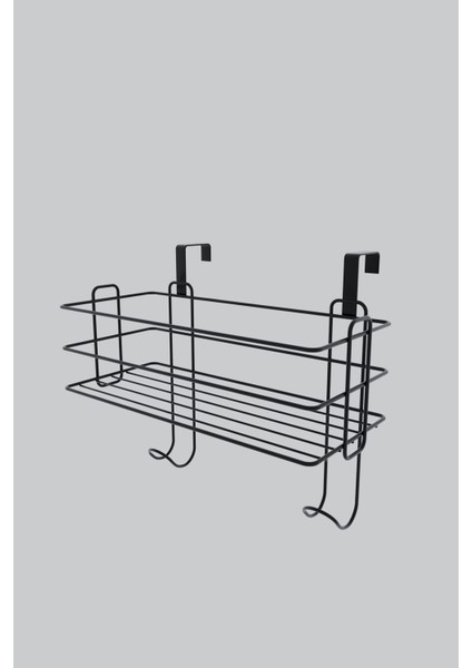 Kapı Arkası Ütü ve Ütü Masası Askısı Ütü Düzenleyici Raf - Siyah