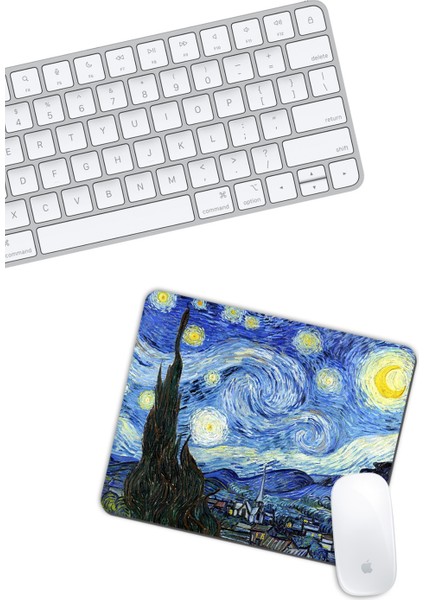 Van Gogh Rhone Plajı Üzerinde Yıldızlı Gece Mouse Pad 18X22CM 9cm