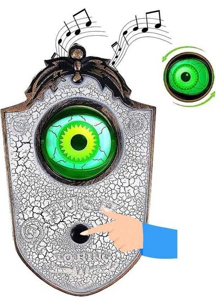 Halloween Dekor Süs Efektli Kapı Zili Beyaz Renk