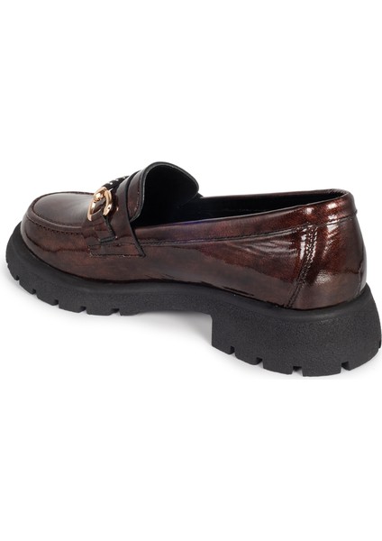 Kahverengi Rugan Loafer Kadın Ayakkabı fiyatları