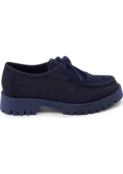 Lacivert Nubuk Loafer Kadın Ayakkabı modelleri
