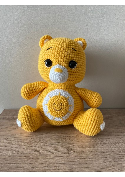 Masal Serisi Amigurumi Oyuncak Ayıcık Oyun Arkadaşı Organik Oyuncak Sarı fırsatları