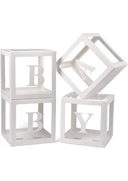 Baby Şeffaf Balon Kutusu Baby Yazılı Harf 25 x 25 cm fırsatları