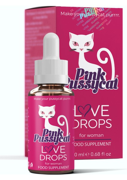 Love Drops Make Your Pussycat Purrrr. Kadınlara Özel Libido Arttırıcı Azdiriçi Damla 20 ml