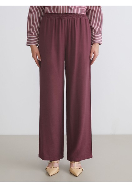 Yeni Sezon Beli Lastikli Geniş Paça Kadın Pantolon fiyatları