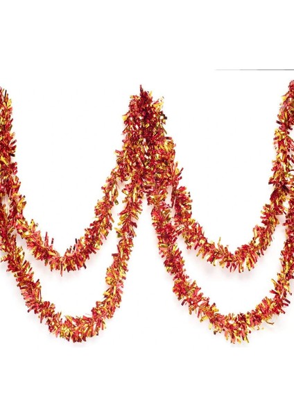 Kırmızı Altın Renk Garland Çift Renk Sim Süs modelleri