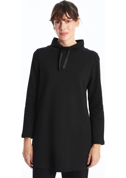 Yeni Sezon Yarım Balıkçı Yaka Kadın Kalın Sweatshirt Tunik