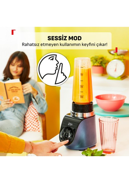 Blend Up 0,85 Litre 8 Programlı Güçlü 1000 Watt Mini Smoothie Blender - Mavi