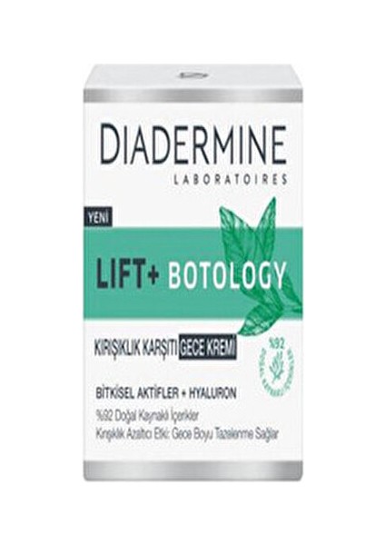 Lift+ Botology Kırışıklık Karşıtı Gece Kremi Hyaluronik Asit İçerikli 50 ml fırsatları