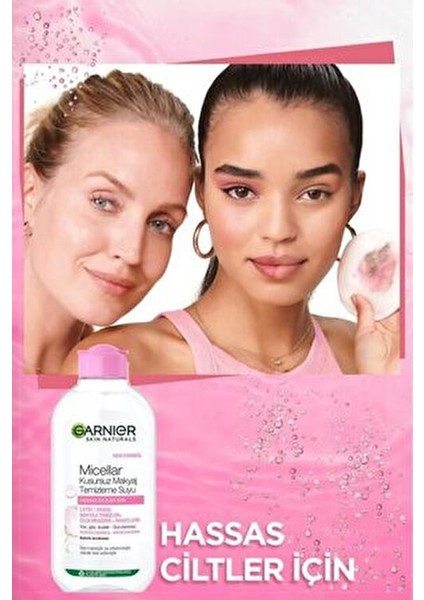 Micellar Kusursuz Makyaj Temizleme Suyu Hassas Ciltler İçin 2 Adet 200 ml Temizleyici