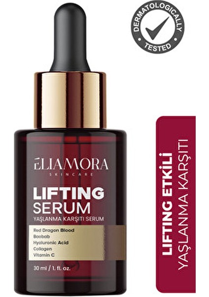 Lifting Serum Yaşlanma Karşıtı Etki Tüm Cilt Tipleri İçin 30 ml Kırmızı Ejderha Kanı fiyatları