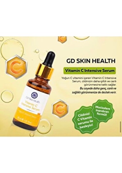 Yoğun C Vitamini Serum Cilt Tonunu Eşitleyici 30 ml Hiyaluronik Asitli indirimleri