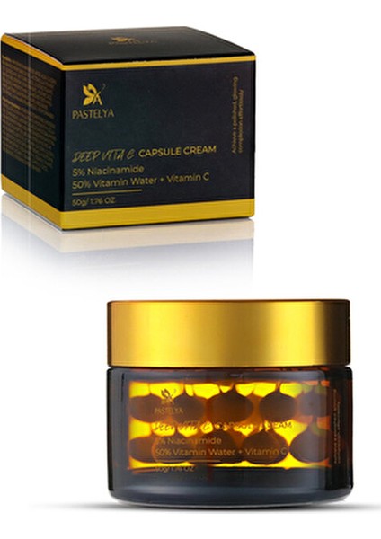 Vitamin C Kapsüllü Krem Yoğun Nemlendirici ve Cilt Aydınlatıcı 50 gr Tüm Cilt Tipleri İçin