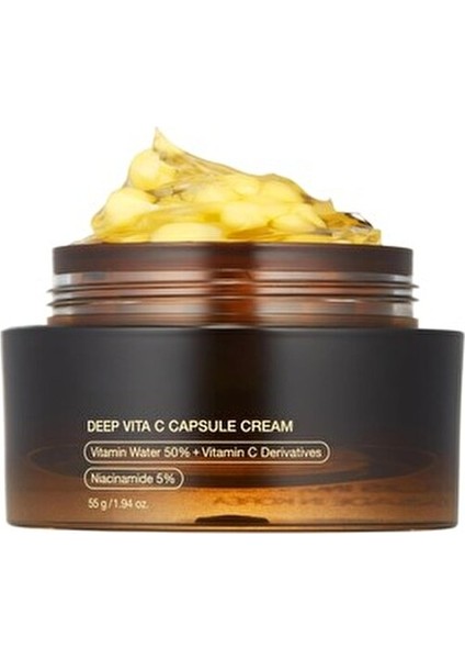 Vitamin C Kapsüllü Krem Yoğun Nemlendirici ve Cilt Aydınlatıcı 50 gr Tüm Cilt Tipleri İçin