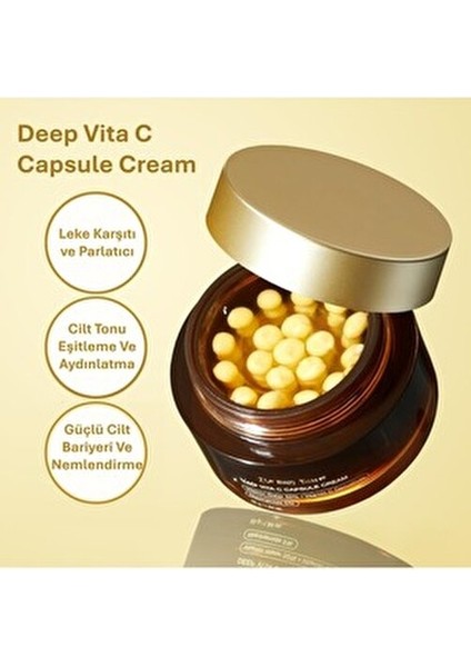 Vitamin C Kapsüllü Krem Yoğun Nemlendirici ve Cilt Aydınlatıcı 50 gr Tüm Cilt Tipleri İçin