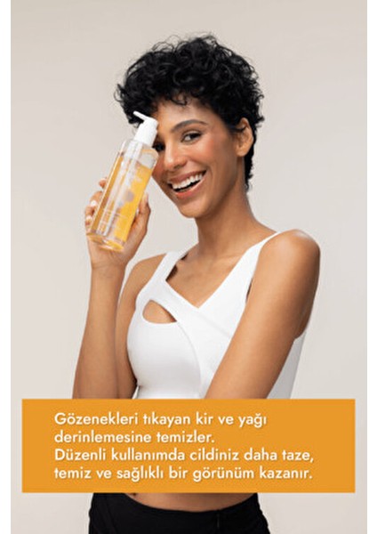 Yüz ve Vücut Temizleme Yağı Tüm Cilt Tipleri İçin Arındırıcı Etki 400 ml Niacinamide