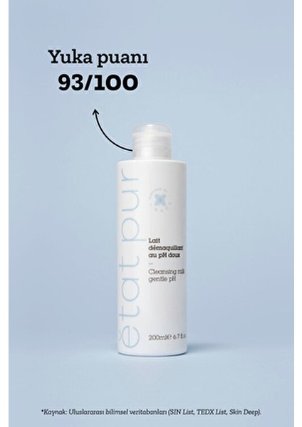 Yüz Temizleme Sütü Hassas Kuru Ciltler İçin Temizleyici 200 ml Nötr pH