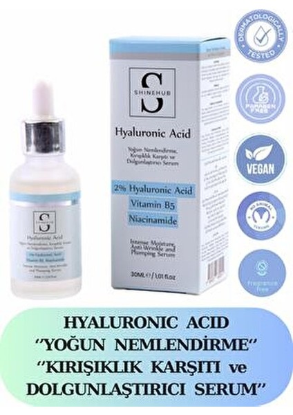 Hyaluronic Acid Yoğun Nemlendirme ve Yaşlanma Karşıtı Serum 30 ml Tüm Cilt Tipleri İçin indirimleri