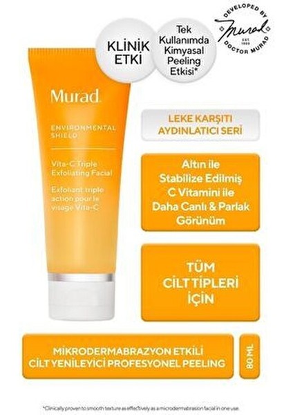 Vita-C Triple Peeling Jel Cilt Tonunu Eşitleyici 80 ml Tüm Cilt Tipleri İçin fiyatları