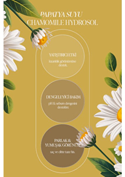 Saf Papatya Suyu Doğal Yüz Toniği Aydınlatıcı Etkiyle Tüm Cilt Tiplerine Uygun 150 ml fırsatları