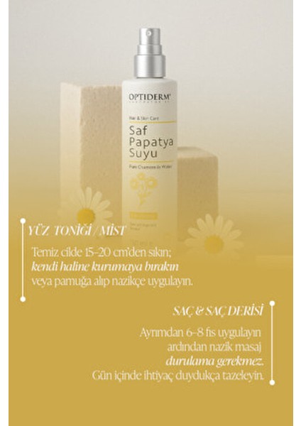 Saf Papatya Suyu Doğal Yüz Toniği Aydınlatıcı Etkiyle Tüm Cilt Tiplerine Uygun 150 ml indirimleri