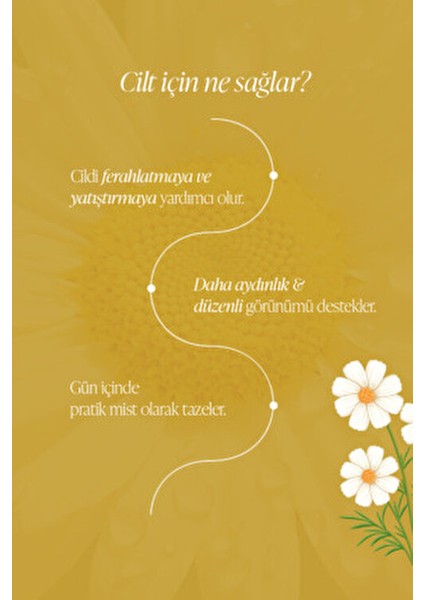 Saf Papatya Suyu Doğal Yüz Toniği Aydınlatıcı Etkiyle Tüm Cilt Tiplerine Uygun 150 ml