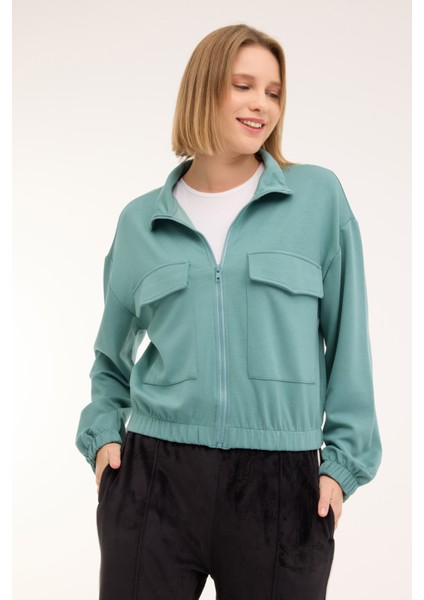 WL ZOE 18MS408 4PR Yeşil Kadın Eşofman Üstü