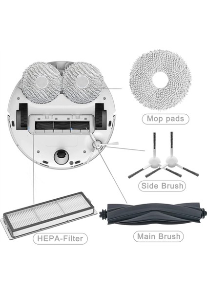 Dream L10S Için ULTRA/L10S PRO/L10 Ultra Xiaomi X10+ Vakum Süpürge Ana Yan Fırçalar Hepa Filtreler Mop Bezi (Yurt Dışından) modelleri