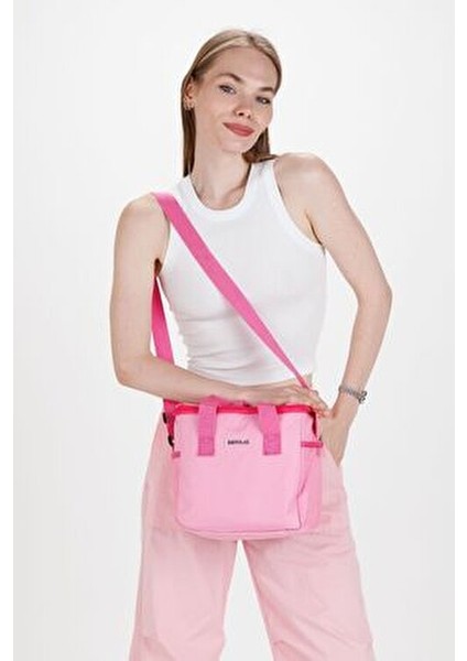 Brivilas Çift Renkli Yemek Çantası Su Geçirmez Özellikte Pembe 25x25 cm Kapasite