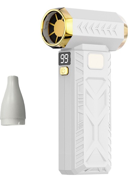 Turbo Fan Şiddet Fan 130000RPM Güçlü Hava Üfleyici Toz Temizleyici Fırçasız Motor Güçlü Rüzgar Üfleyici Beyaz (Yurt Dışından)