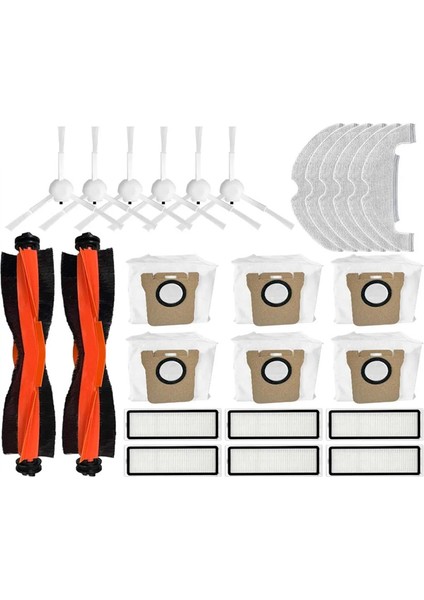 Xiaomi Robot Vakum Için X10 Roller Ana Yan Fırça Hepa Filtre Mop Kumaşları Rag Toz Çantası Yedek Yedek Parça Aksesuar (Yurt Dışından)
