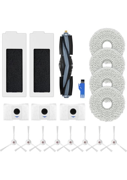 Ecovacs Deebot T20 Omnı Ana Yan Fırça Hepa Filtreleri Paspas Kumaşları Toz Çantaları Yedek Yedek Parçalar (Yurt Dışından)
