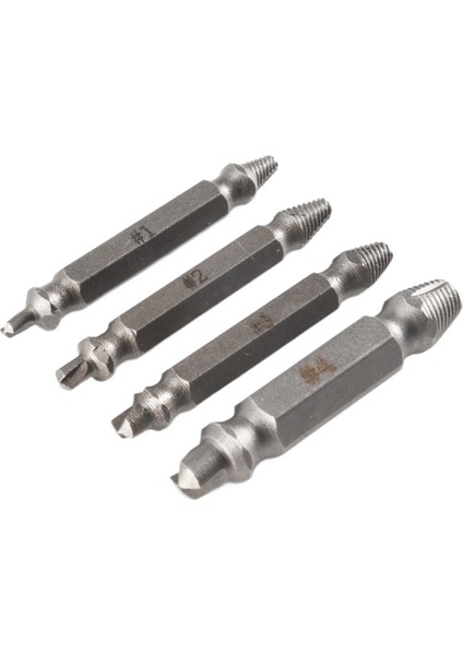 4x Vidalı Çıkarıcı Matkap Bitleri Kılavuz Kırık Cıvata Çıkartma Kolay #1 #2 #3 #4 (Yurt Dışından) modelleri