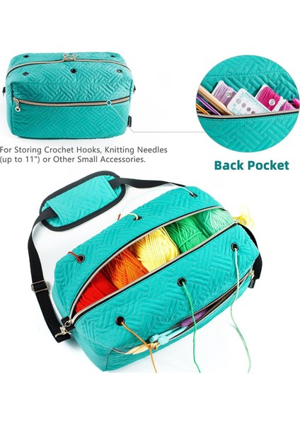 Tığ Işi Çanta Organizatörü Örgü Çantası Iplik Depolama Organizatörü - Tığ Işi Için Iplik Çantası - Tığ Işi Mavisi Için Iplik Tutucu (Yurt Dışından) fiyatları