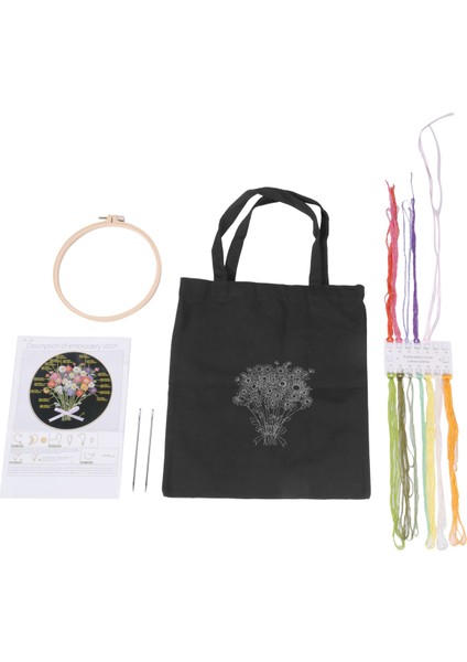 1 Canvas Tote Torbası 1 Nakış Çember Ipliği ve Iğne A ile Yeni Başlayanlar Için Nakış Başlangıç ​​kiti (Yurt Dışından) fiyatları