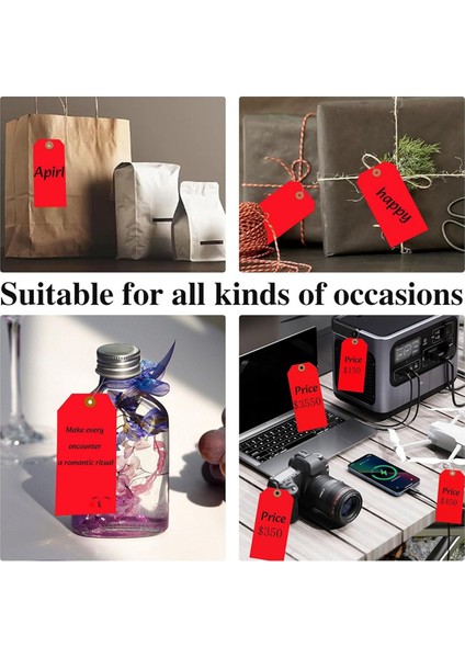 400 Boş Nakliye Etiketi, 4,75X2.35 Inç Takviyeli Delikli ve Telli Etiket Askısı, Ürün Mücevher Giyim Etiketleri B (Yurt Dışından) modelleri