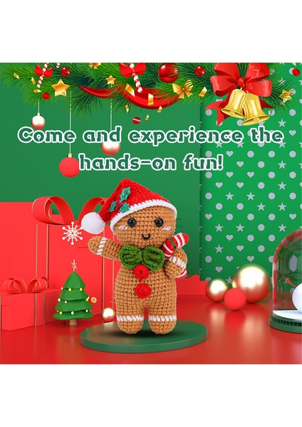 Noel Süslemeleri Örgü Iplik Iğneleri ile Noel Diy Tığ Işi Kiti Peluş Zencefilli Adam Bebek Kolay (Yurt Dışından) fırsatları