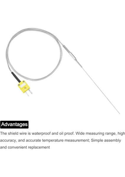 K Tip Termokupl Tapalı, Sayacı Sıcaklık Sensörü Probu -50 Ila 1100 ° C, 3.3ft Tel 0.5X150MM (Yurt Dışından) fırsatları